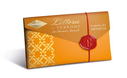 Condorelli Torrone levél - Puha mandulás és pisztáciás nugát narancsos bevonatban 100 g